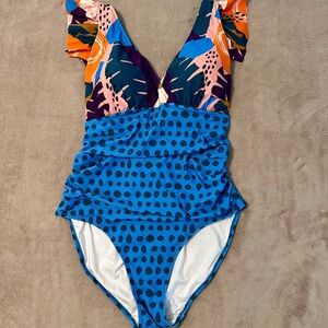 Latched Mama Colorful One Piece Nursing Swimsuit